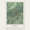 Canton, Georgia map print, the full design