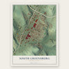 South Greensburg, Pennsylvania map print, the full design