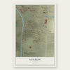 Vinton, Texas map print, the full design