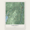 Saratoga, New York map print, the full design
