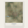 Hamlin, Texas map print, the full design