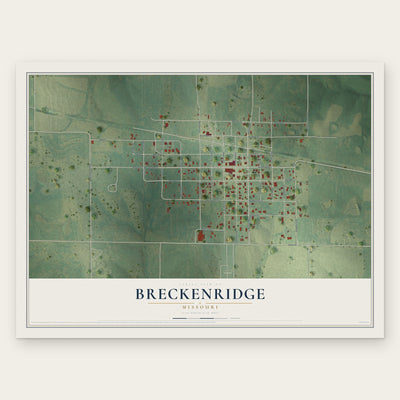 Breckenridge, Missouri map print, the full design