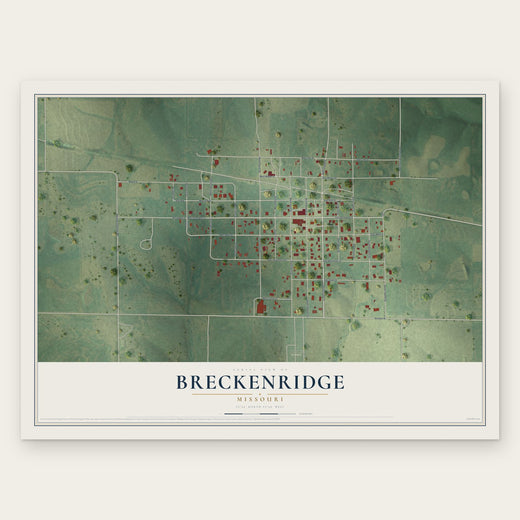 Breckenridge, Missouri map print, the full design