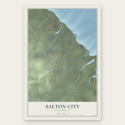 Salton City, California map print, the full design