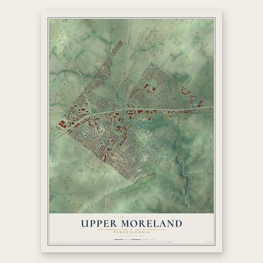 Upper Moreland, Pennsylvania map print, the full design