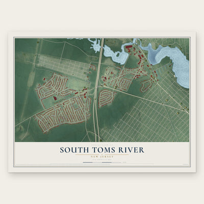 South Toms River, New Jersey map print, the full design