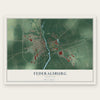Federalsburg, Maryland map print, the full design
