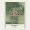 Fessenden, North Dakota map print, the full design