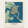 Winthrop, Massachusetts map print, the full design