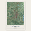 Cartersville, Georgia map print, the full design