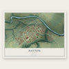 Dayton, Oregon map print, the full design