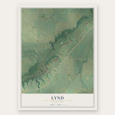 Lynd, Minnesota map print, the full design