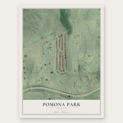 Pomona Park, Georgia map print, the full design