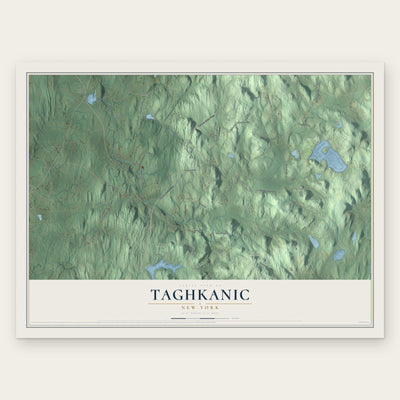 Taghkanic, New York map print, the full design