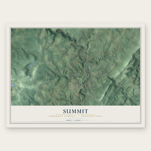 Summit, Somerset County, Pennsylvania map print, the full design