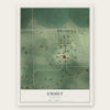 Emmet, Nebraska map print, the full design
