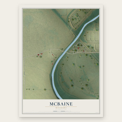 McBaine, Missouri map print, the full design