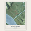 Brooksburg, Indiana map print, the full design
