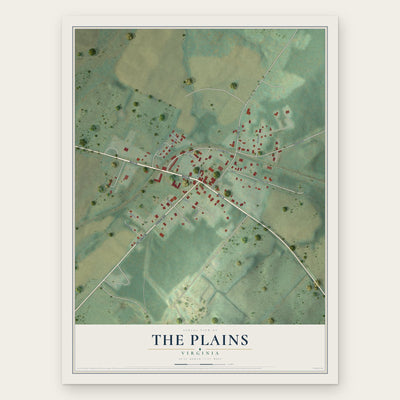 The Plains, Virginia map print, the full design