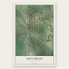 Montrose, South Dakota map print, the full design