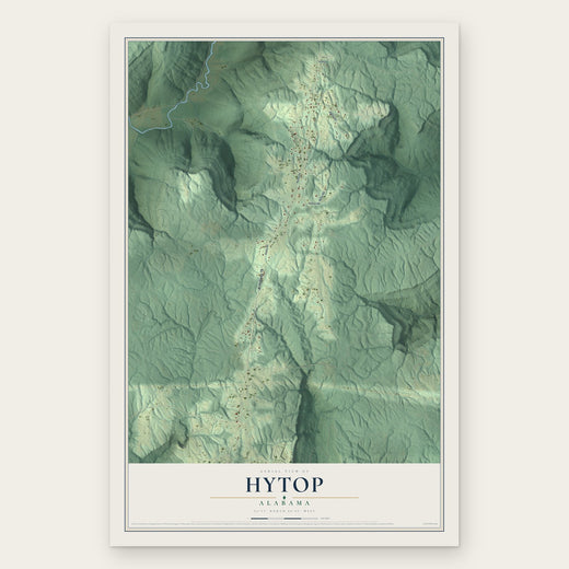 Hytop, Alabama map print, the full design