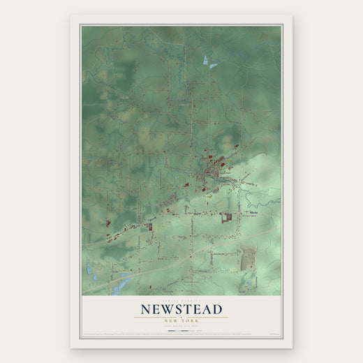 Newstead, New York map print, the full design