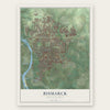 Bismarck, North Dakota map print, the full design
