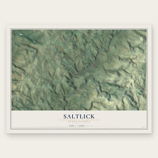 Saltlick, Pennsylvania map print, the full design