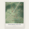 Oak Grove Village, Missouri map print, the full design