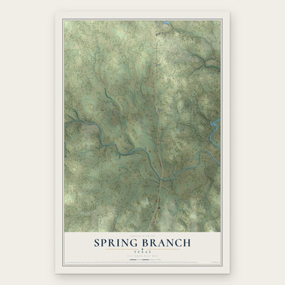 Spring Branch, Texas map print, the full design