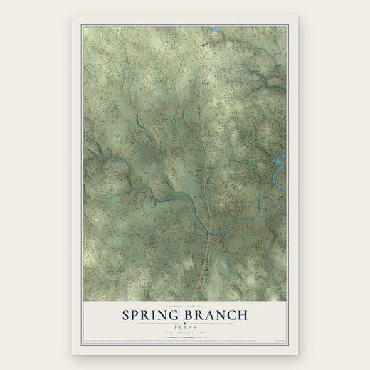 Spring Branch, Texas map print, the full design