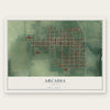 Arcadia, Indiana map print, the full design