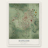 Scotland, South Dakota map print, the full design