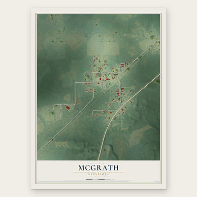 McGrath, Minnesota map print, the full design