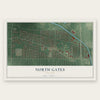 North Gates, New York map print, the full design