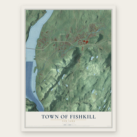 Town of Fishkill, New York map print, the full design