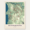 South Burlington, Vermont map print, the full design