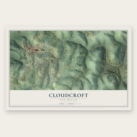 Cloudcroft, New Mexico map print, the full design