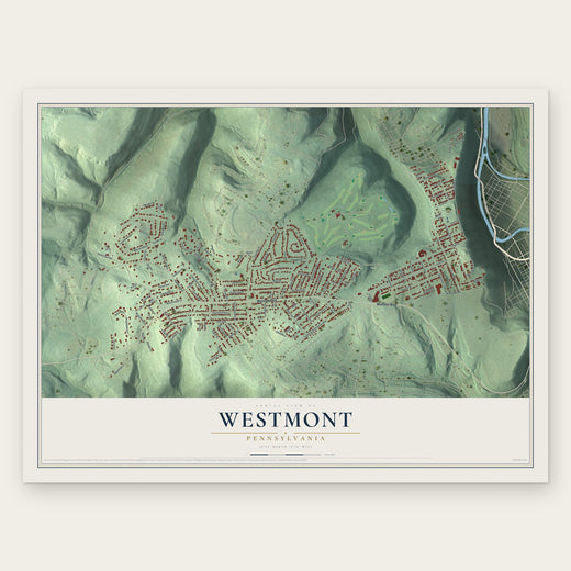 Westmont, Pennsylvania map print, the full design