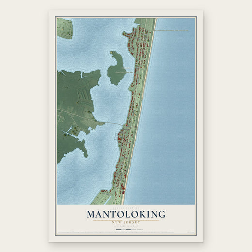 Mantoloking, New Jersey map print, the full design