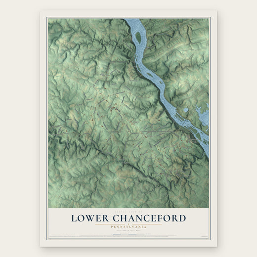 Lower Chanceford, Pennsylvania map print, the full design