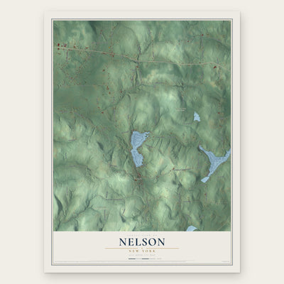 Nelson, New York map print, the full design