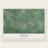 Butler, Alabama map print, the full design