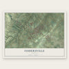 Fishersville, Virginia map print, the full design