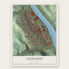 Charleroi, Pennsylvania map print, the full design