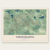 North Reading, Massachusetts map print, the full design
