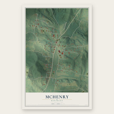 McHenry, Kentucky map print, the full design