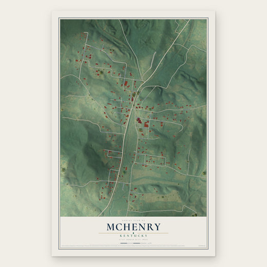 McHenry, Kentucky map print, the full design