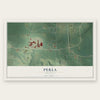 Perla, Arkansas map print, the full design