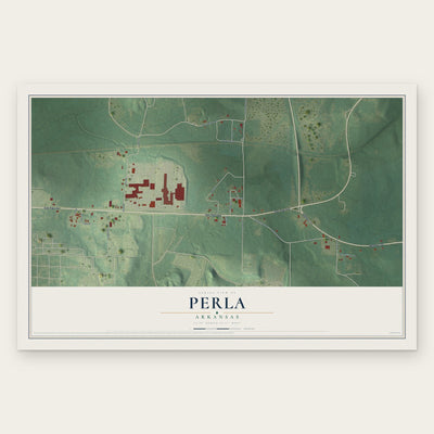 Perla, Arkansas map print, the full design